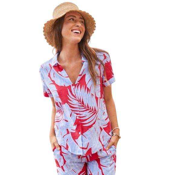 Tommy BAHAMA Coastalina Peninsula Palms Linen Camp Set Size XL - Picture 1 of 4